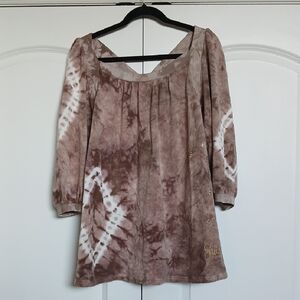 Juicy Couture Brown Tie-Dye Terrycloth Cover Up